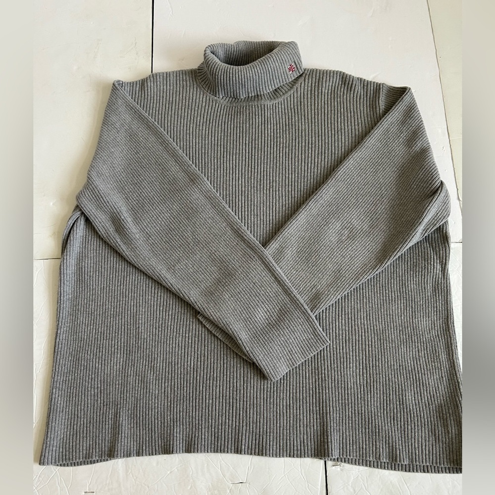1980s Ralph Lauren chunky knit turtleneck giving you all the après ski vibes.2X